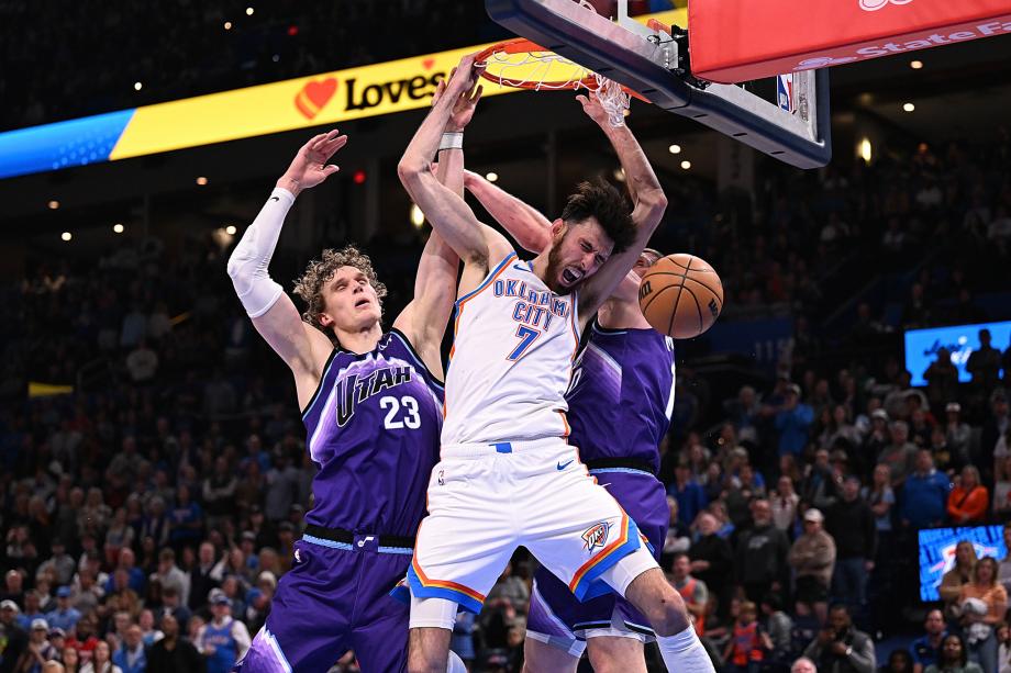 亚历山大46+6+6命中压哨绝平球 雷霆加时险胜爵士