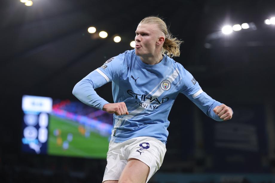 英超-哈兰德点射多库造点 曼城1-1布莱顿