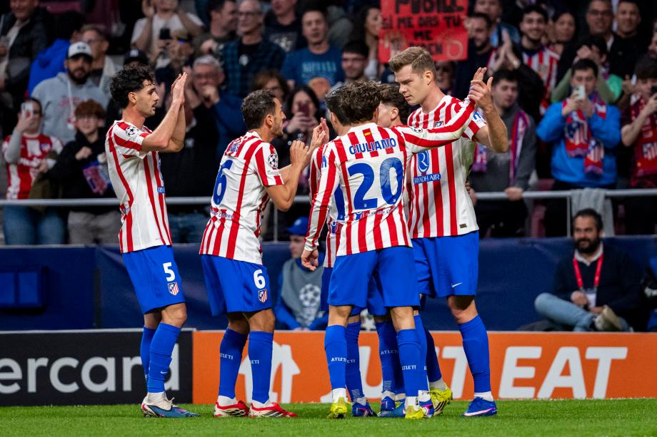 瑟尔洛特戴帽 马竞总分7-4布鲁日进欧冠16强