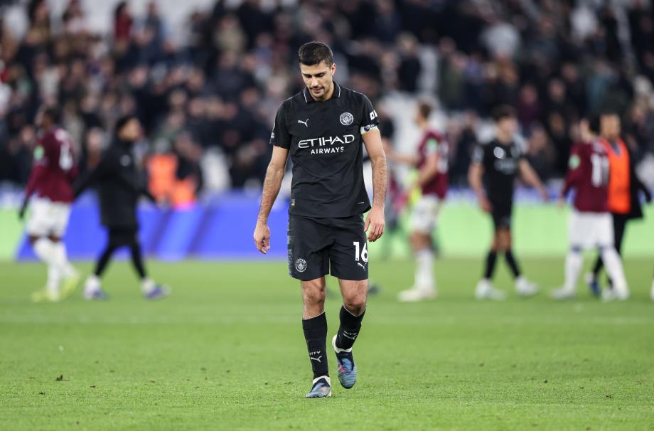 英超-B席破门 曼城1-1客平西汉姆联落后榜首9分