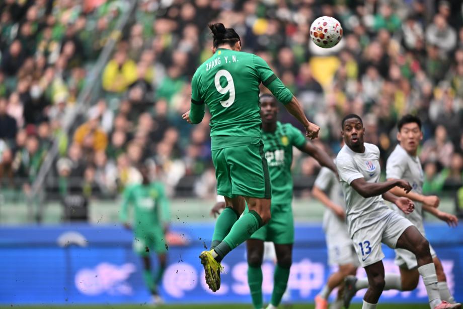 张玉宁破门陈晋一进球 北京国安战平上海申花