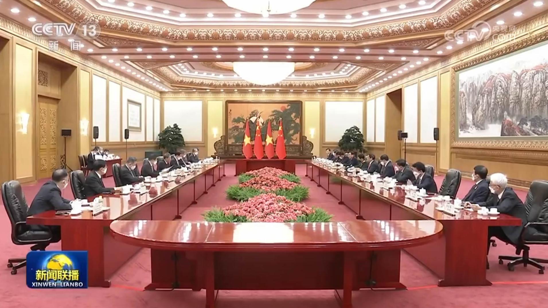 李强同越南总理会谈