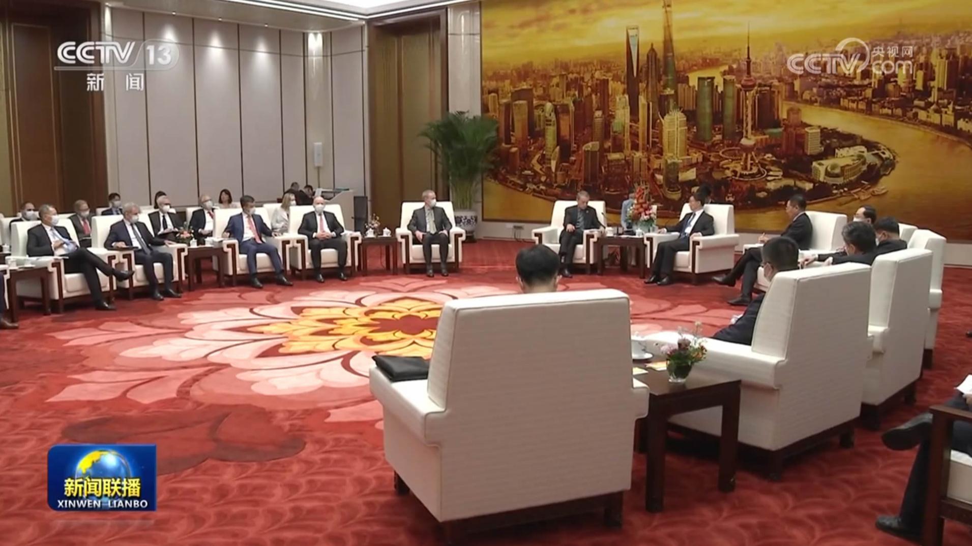 韩正会见出席第十四轮中美工商领袖和前高官对话的美方代表