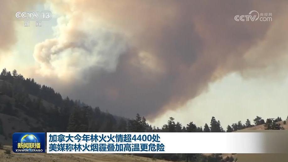 加拿大今年林火火情超4400处 美媒称林火烟霾叠加高温更危险
