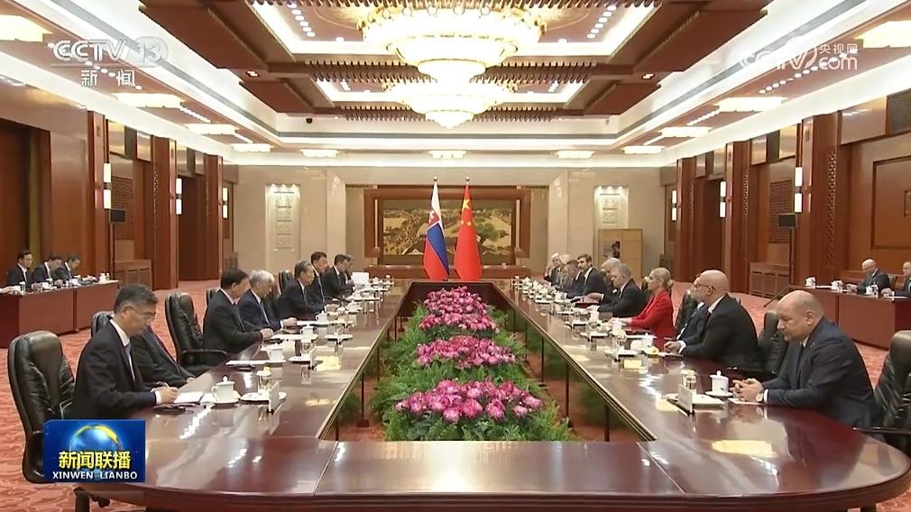 赵乐际会见斯洛伐克总理