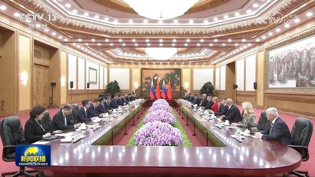 习近平会见斯洛伐克总理