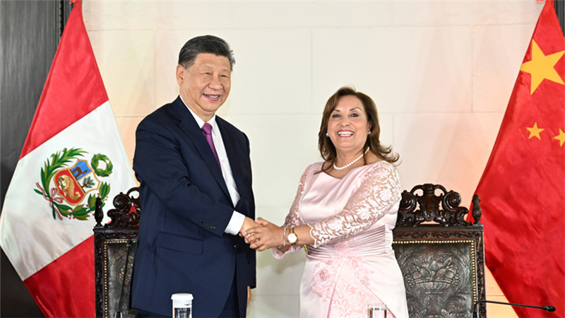 习近平同秘鲁总统以视频方式共同出席钱凯港开港仪式