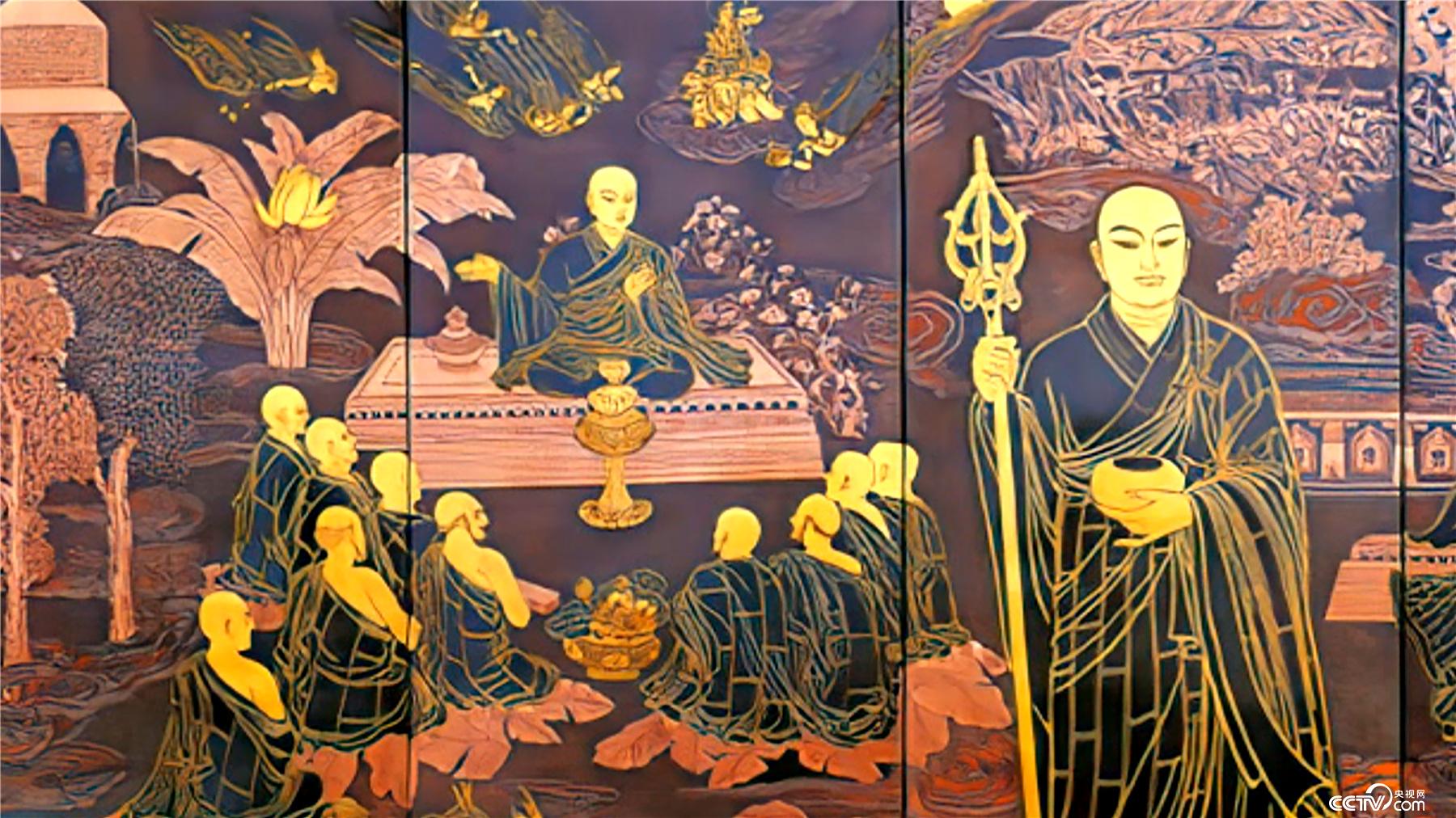 铜壁画《唐玄奘求法图》