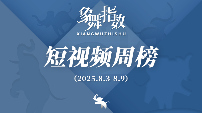 象舞指数｜短视频周榜（2025年8月3日—8月9日）
