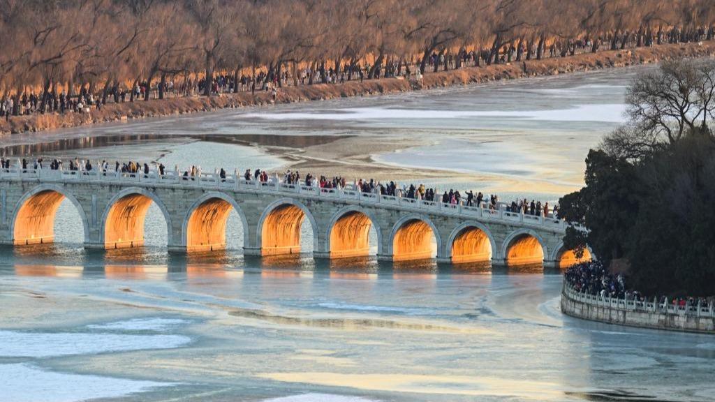 Winter scenery of Summer Palace in Beijing