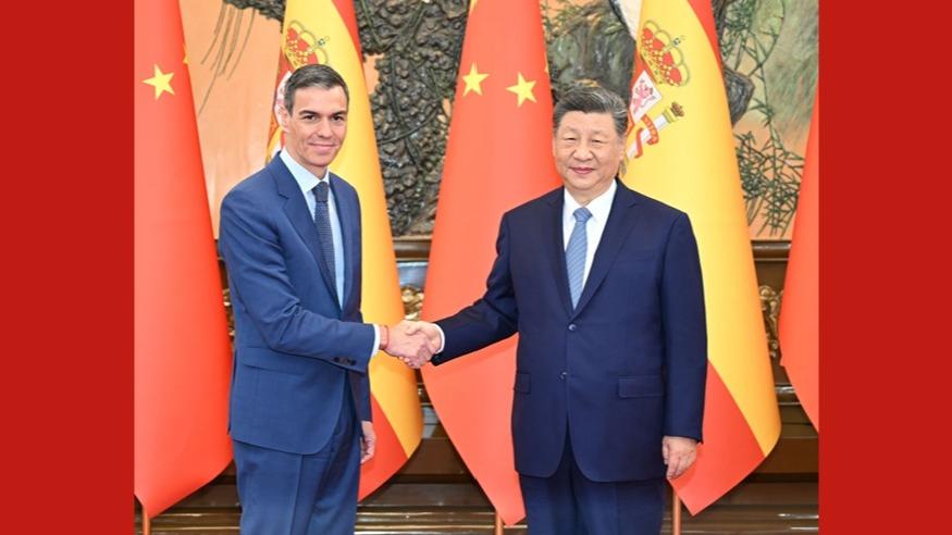 Xi calls for enhancing China-Spain cooperation for more outcomes in meeting with Sanchez
