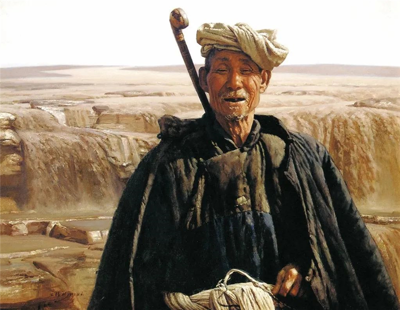 黄河谣  100cm×80cm 布面油画  1996年 