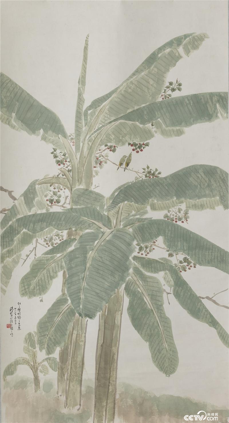 红了樱桃绿了芭蕉  陈树人 1937年  175.5×94.5cm  纸本设色 