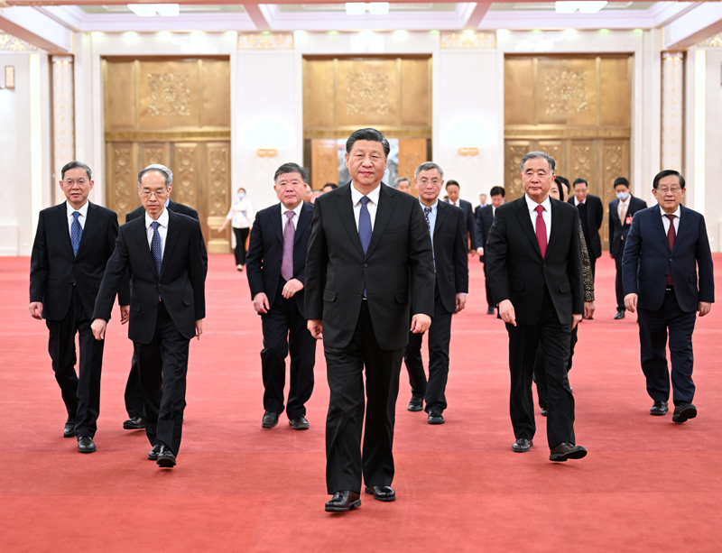 　　1月29日，习近平、汪洋、韩正等在北京人民大会堂同党外人士欢聚一堂，共迎佳节。新华社记者 谢环驰 摄