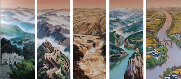 《山河锦绣——国家文化公园》  程向军   丙烯画