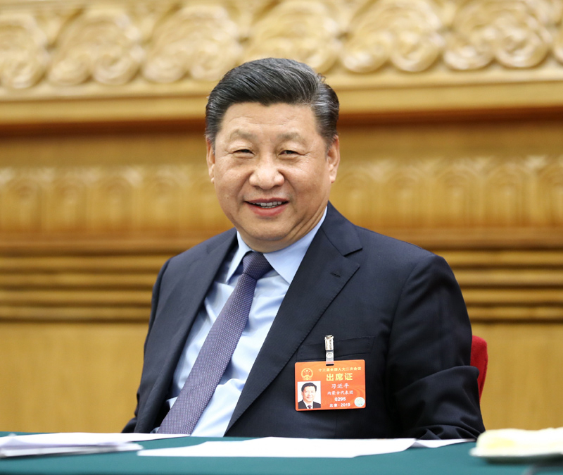 2019年3月10日，习近平总书记参加十三届全国人大二次会议福建代表团的审议。