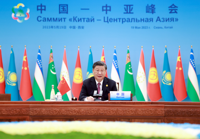 2023年5月19日，習近平在陜西省西安市主持首屆中國－中亞峰會并發表主旨講話。