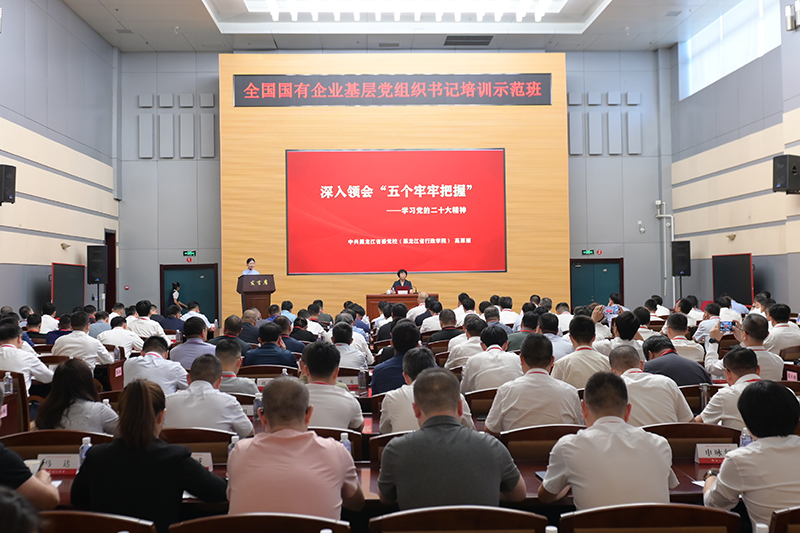 黑龙江省委党校马克思主义学院院长、教授高原丽为培训班授课