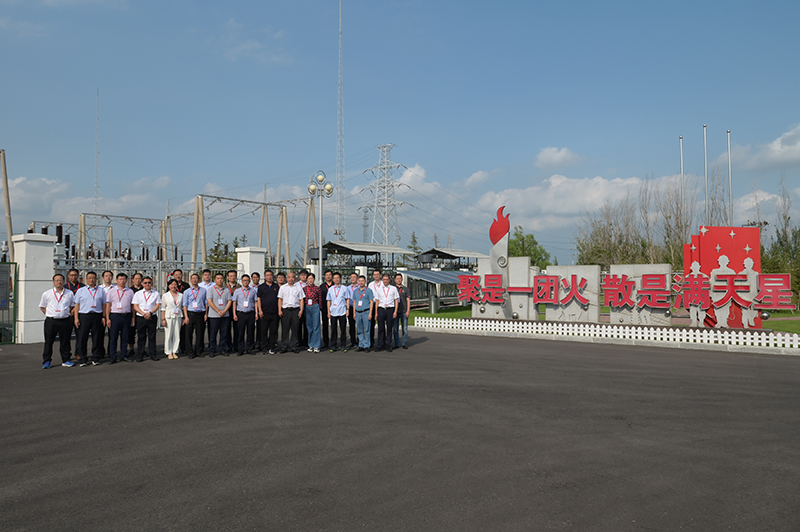学员们在大庆星火一次变电所参观中央企业基层示范党支部