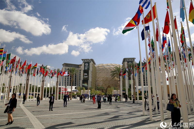 联合国气候变化迪拜大会会场一景。人民网塔里克·易卜拉欣摄
