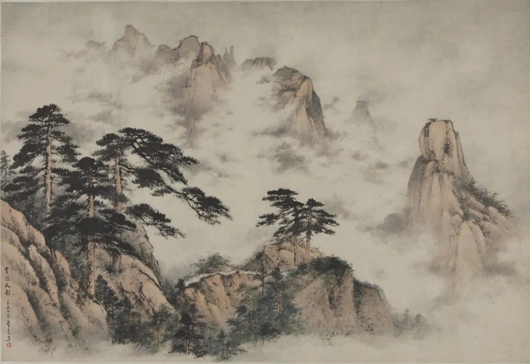 云汇天都   董寿平  中国画   101.8×148.7cm   1954年  中国美术馆藏
