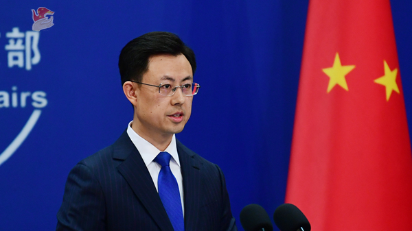 Chinese Foreign Ministry Spokesperson Guo Jiakun at a daily news briefing in Beijing, China, April 22, 2025. /Chinese Foreign Ministry