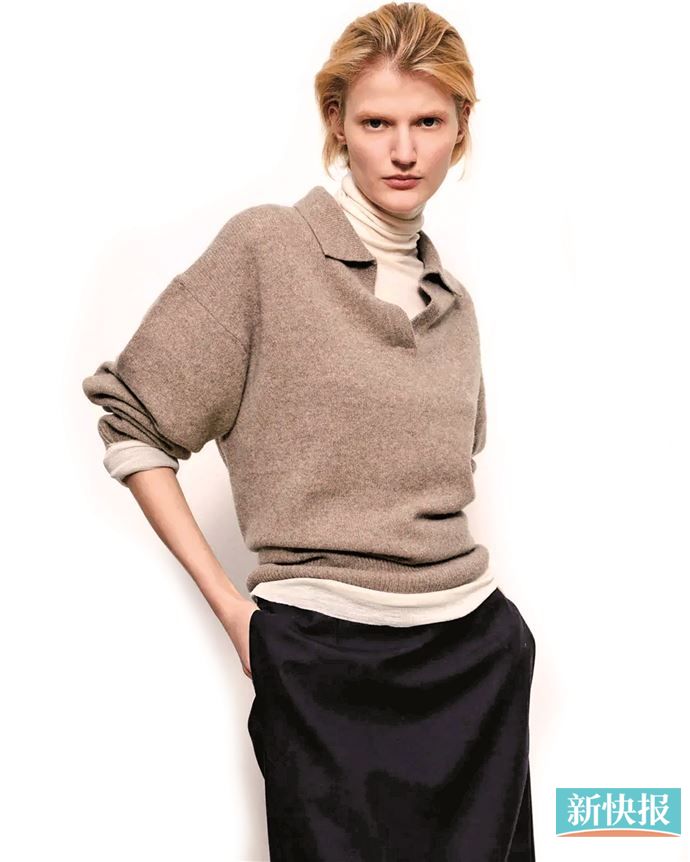 毛衣+毛衣的叠穿让温暖感升级，需注意厚与薄、长与短之间形成对比，兼顾温暖同时穿出好身材