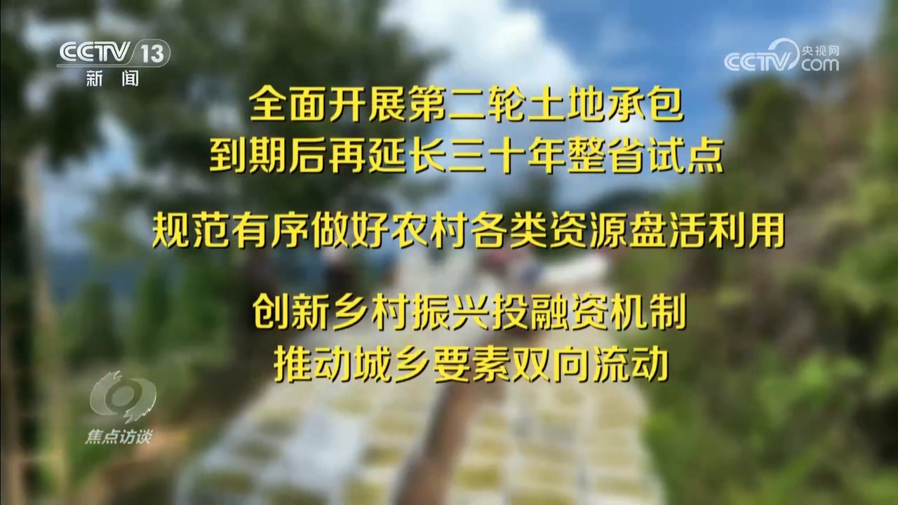 焦点访谈｜“十五五”开局之年“一号文件”为“三农”工作划重点_新闻频道_